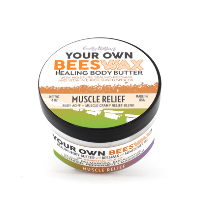 Your Own Beeswax Warming Body Butter - Muscle Relief 4oz